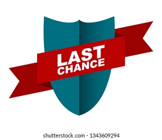 red vector banner last chance
