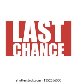 red vector banner last chance