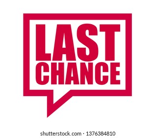 red vector banner last chance