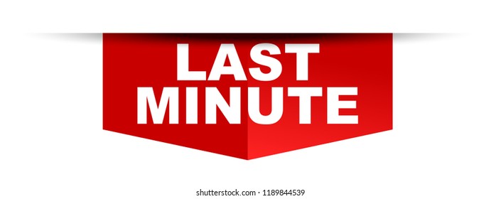 red vector banner last minute
