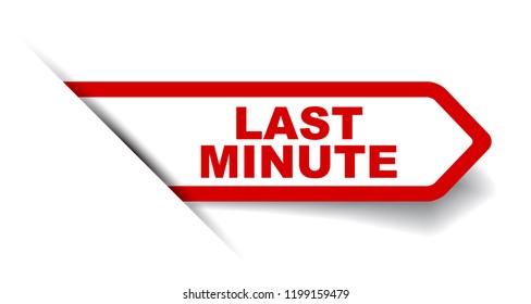 red vector banner last minute