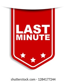 red vector banner last minute