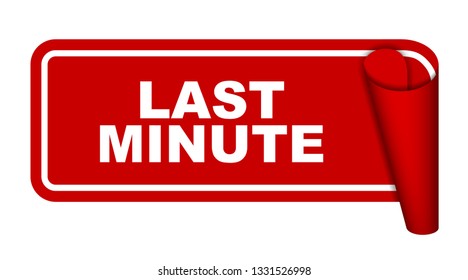 red vector banner last minute
