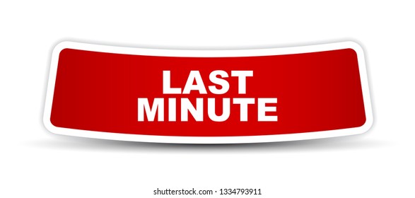 red vector banner last minute