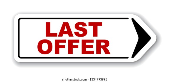 red vector banner last offer