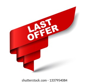 red vector banner last offer