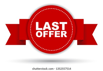 red vector banner last offer