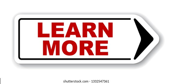 red vector banner learn more