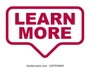 red vector banner learn more