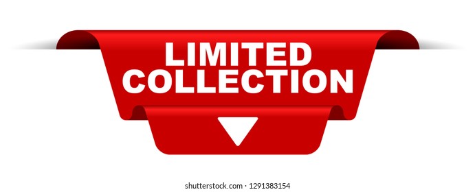 red vector banner limited colection