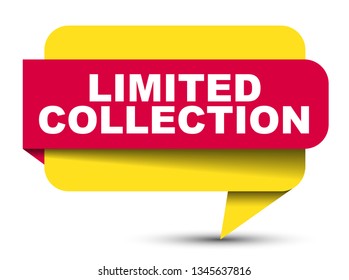 red vector banner limited colection