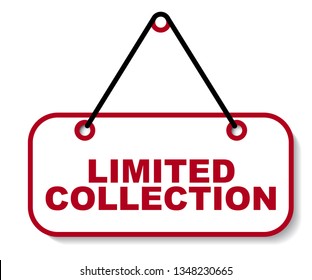 red vector banner limited colection