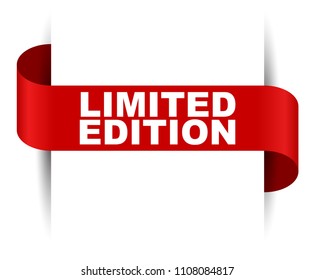 red vector banner limited edition