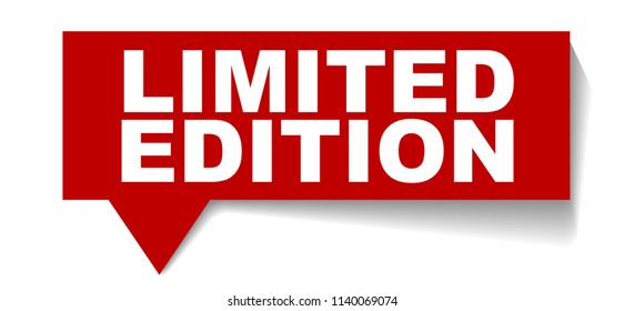 red vector banner limited edition
