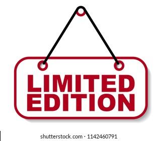 red vector banner limited edition