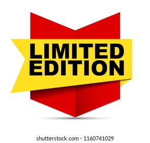red vector banner limited edition
