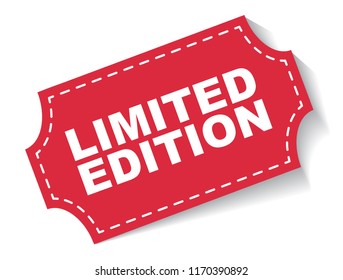 red vector banner limited edition