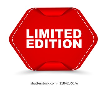 red vector banner limited edition