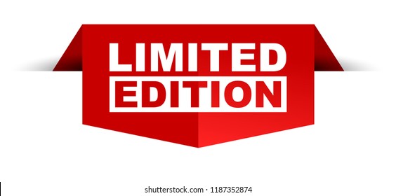 red vector banner limited edition