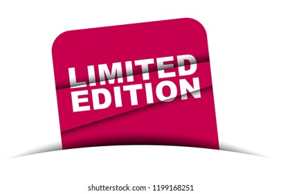 red vector banner limited edition