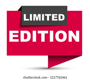 red vector banner limited edition