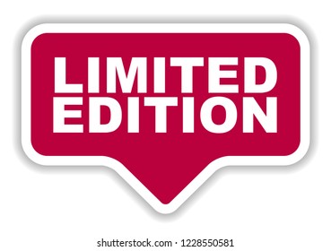 red vector banner limited edition