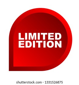red vector banner limited edition