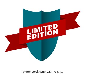 red vector banner limited edition