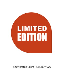 red vector banner limited edition on white background