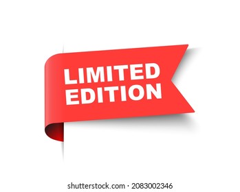 red vector banner limited edition 