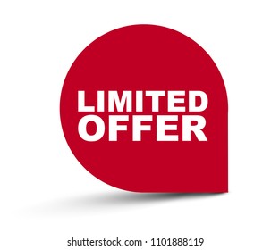 red vector banner limited offer