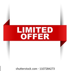 red vector banner limited offer