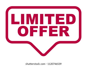 red vector banner limited offer