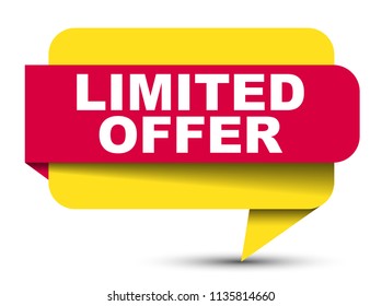 red vector banner limited offer