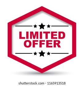 red vector banner limited offer
