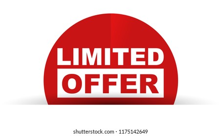 red vector banner limited offer