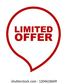 red vector banner limited offer
