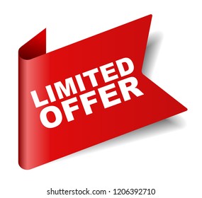 Red Vector Banner Limited Offer