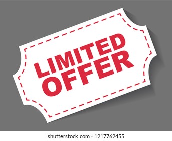 red vector banner limited offer