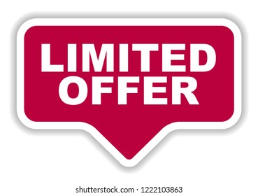 Red Vector Banner Limited Offer