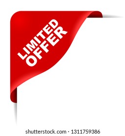 red vector banner limited offer