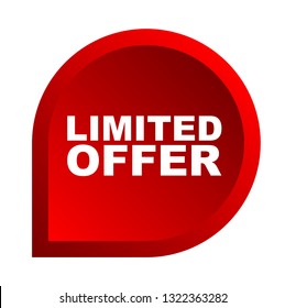 red vector banner limited offer