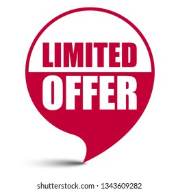 red vector banner limited offer