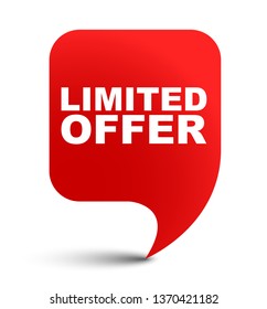 red vector banner limited offer