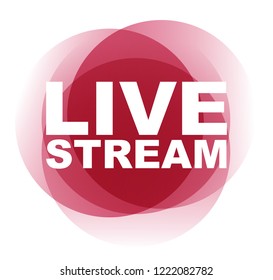 red vector banner live stream