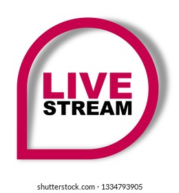 red vector banner live stream