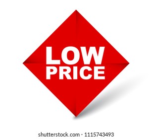 red vector banner low price