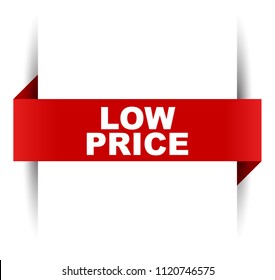 red vector banner low price