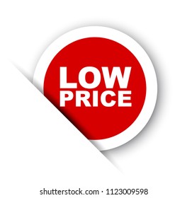 red vector banner low price