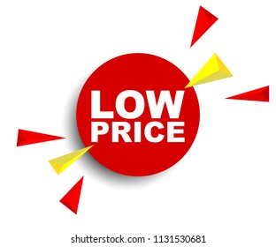 Red Vector Banner Low Price